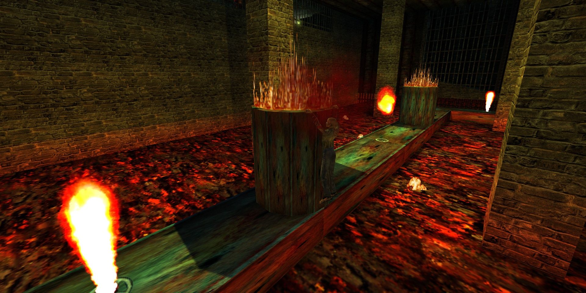 A screenshot showing a level in Shadow Man Remastered