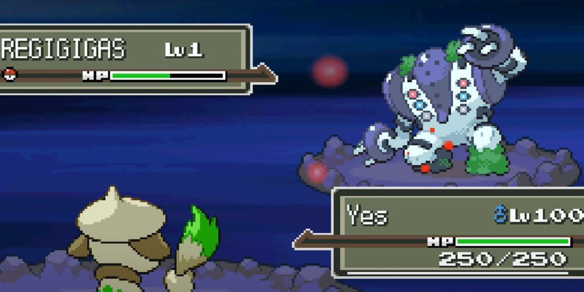 Encountering a Shiny Wild Regigigas in Pokemon Platinum