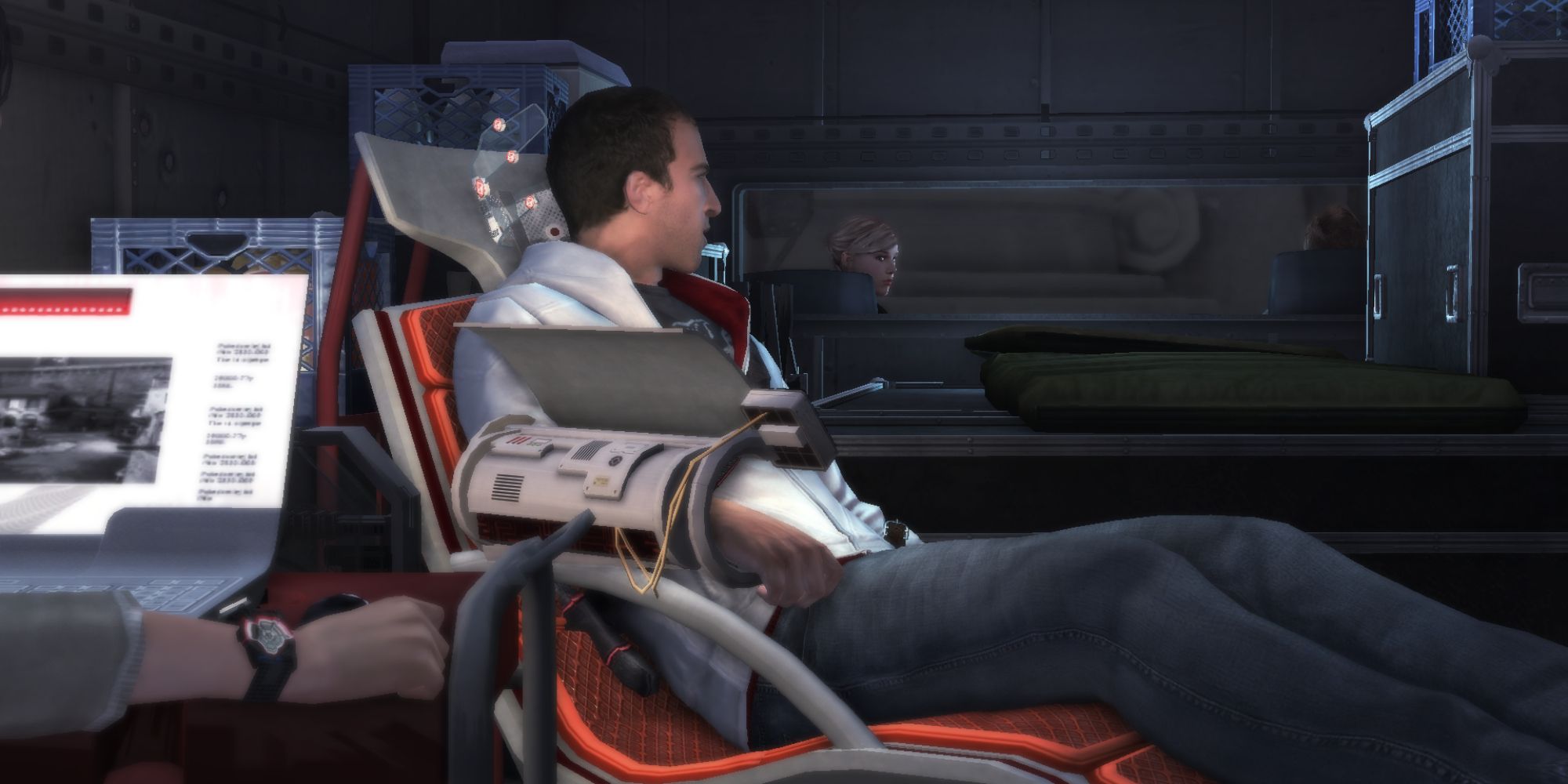 Assassin's Creed Brotherhood Screenshot Of Desmond Sat In Animus