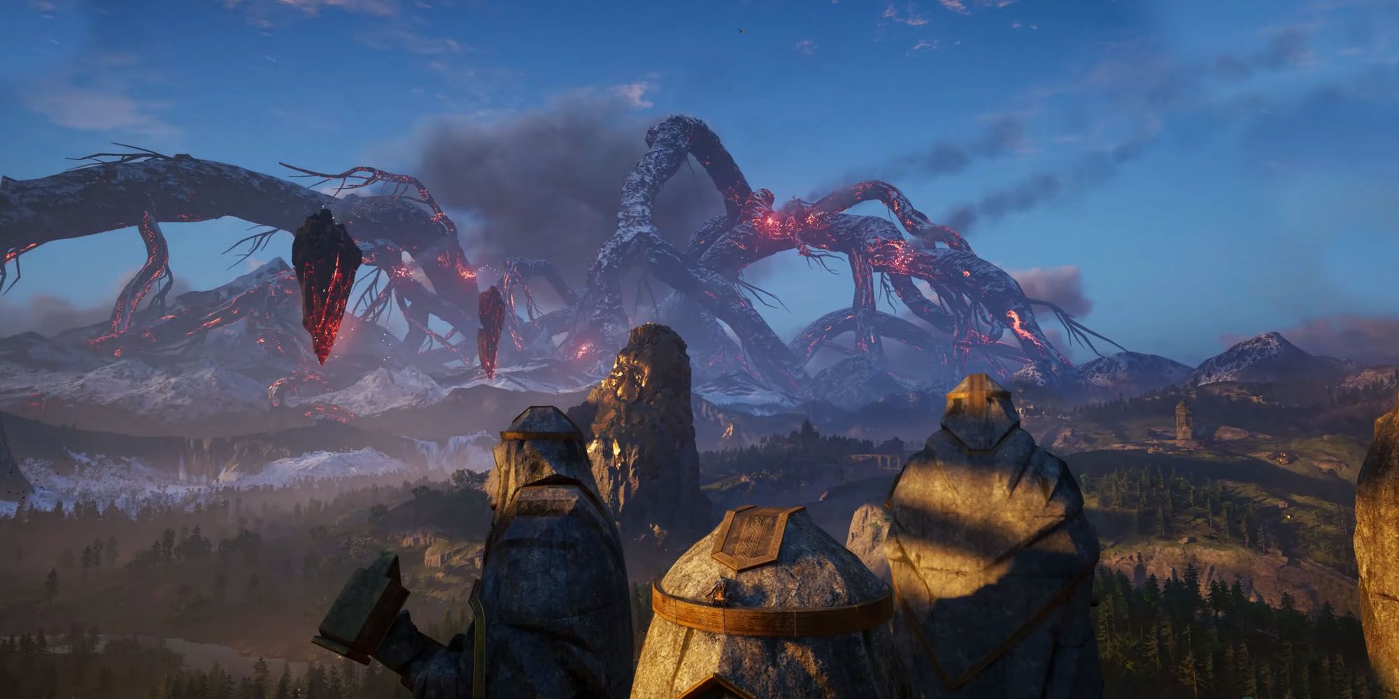 A view of Gullnamar in Svartalfheim in AC Valhalla Dawn of Ragnarok
