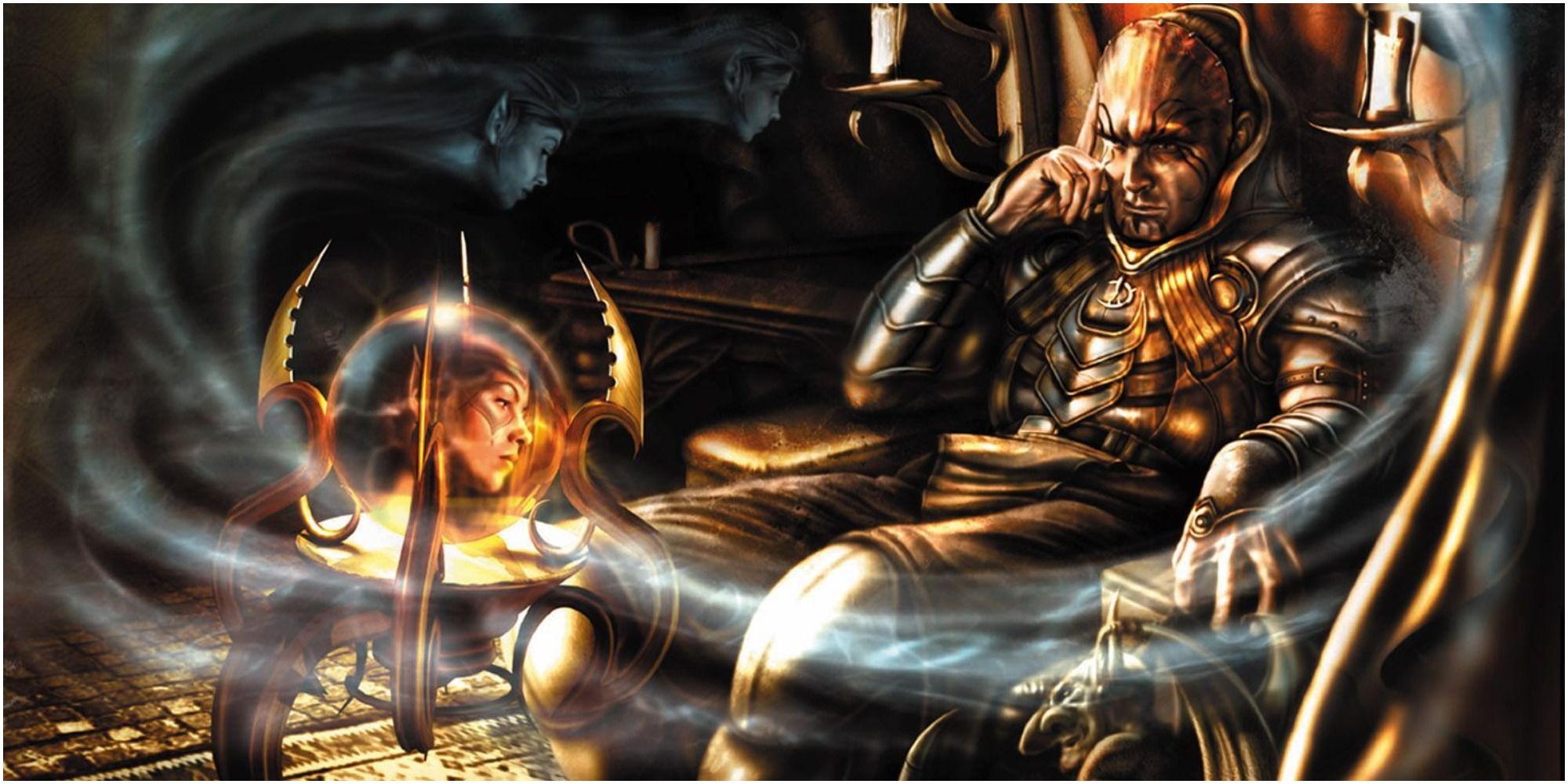 Baldurs Gate 2 main villain Jon Irenicus and his sister Bhodi
