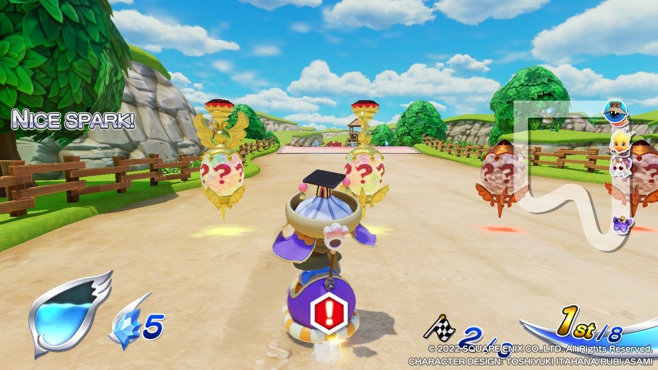 Chocobo GP Vivi driving around the track