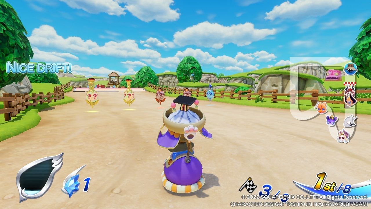 Chocobo GP vivi approaching magic eggs on the track