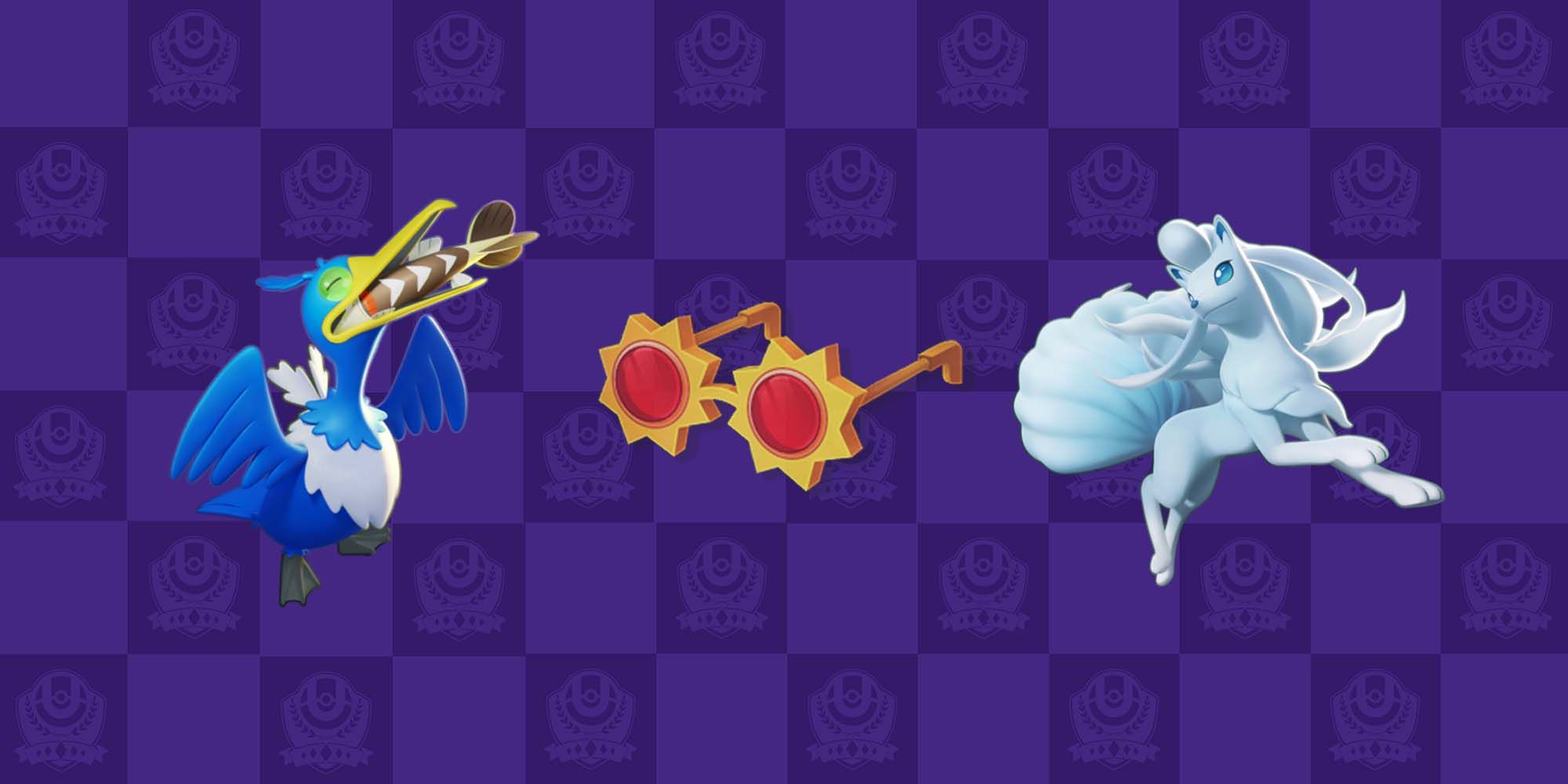 Cramorant and Alolan Ninetales with a Choice Specs Held Item in Pokemon Unite