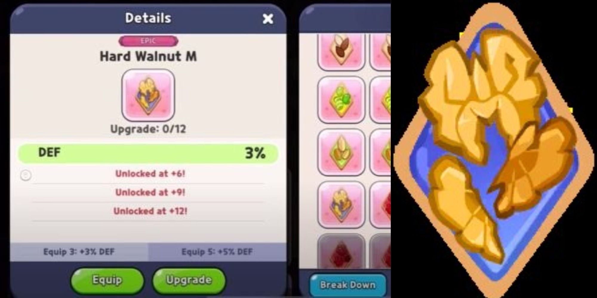 Cookie Run Kingdom Hard Walnut stats
