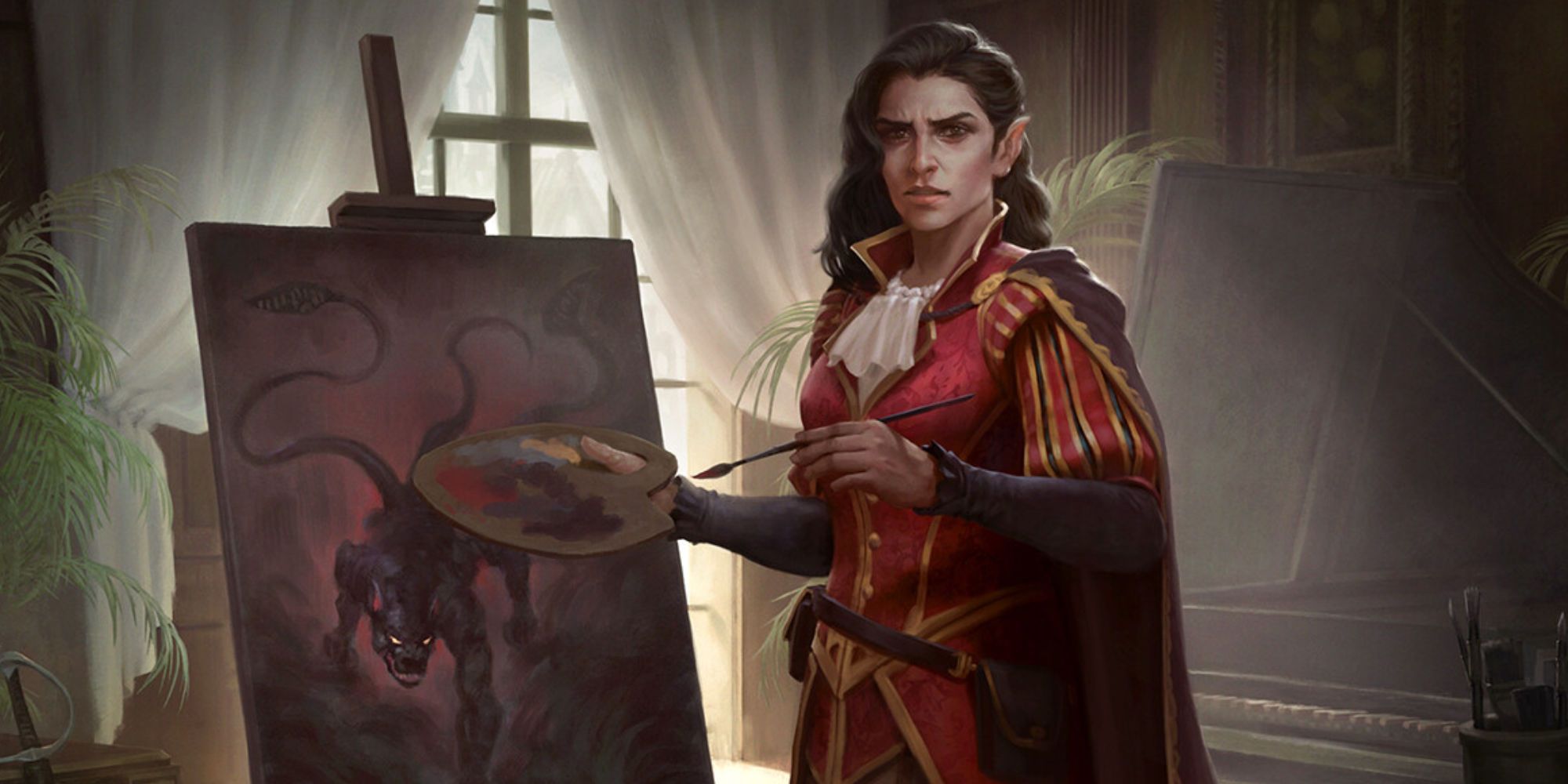 D&D MTG Kalain Reclusive Painter Legendary Creature By Zack Stellar