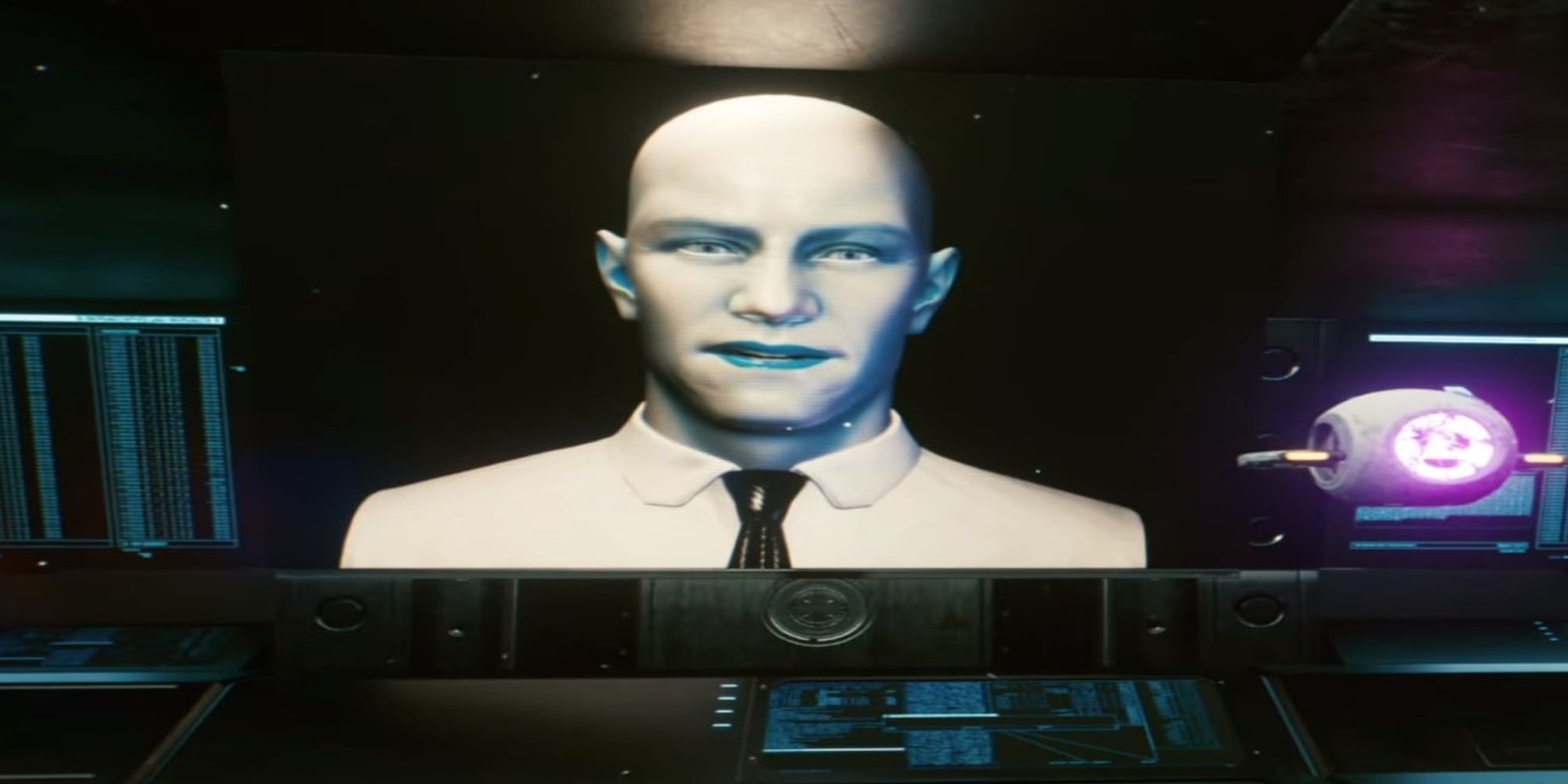 Delamain, an AI bot from Cyberpunk 2077.