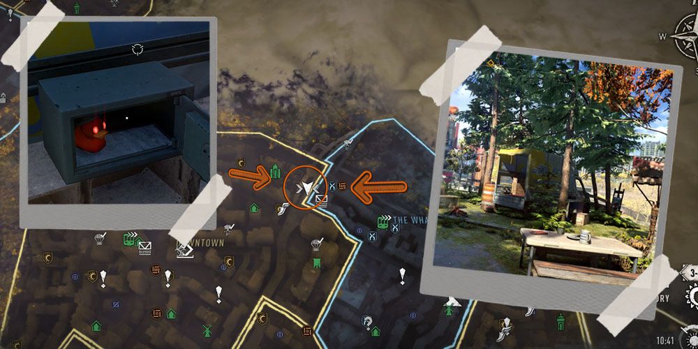 A Red Duck in a safe in Downtown region of Dying Light 2