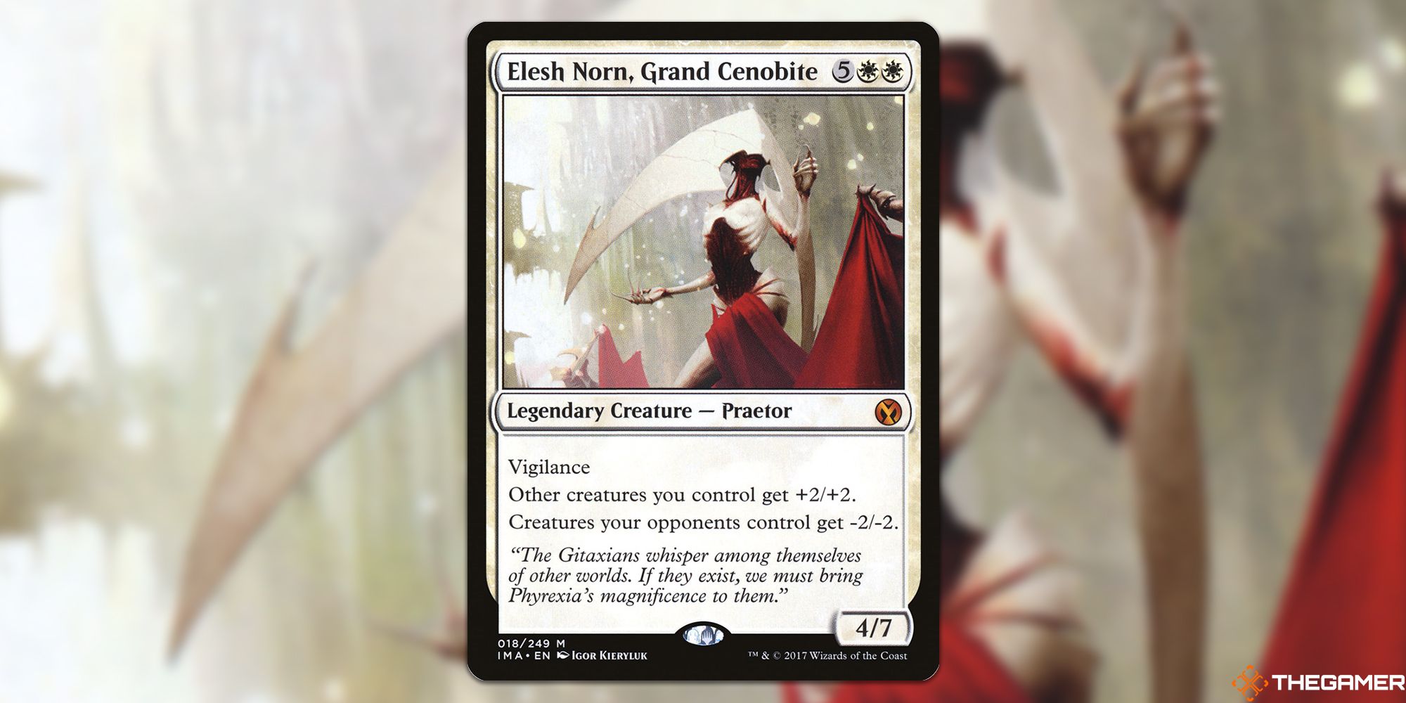 Image of the Elesh Norn, Grand Cenobite card in Magic: The Gathering, with art by Igor Kieryluk