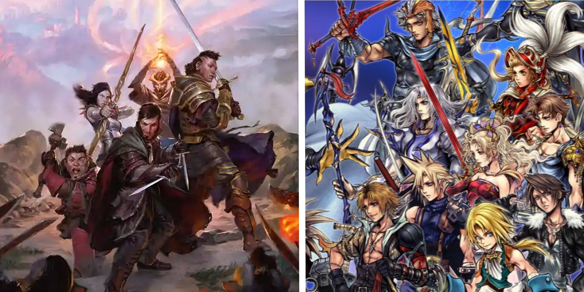 A D&D Party And Final Fantasy Characters