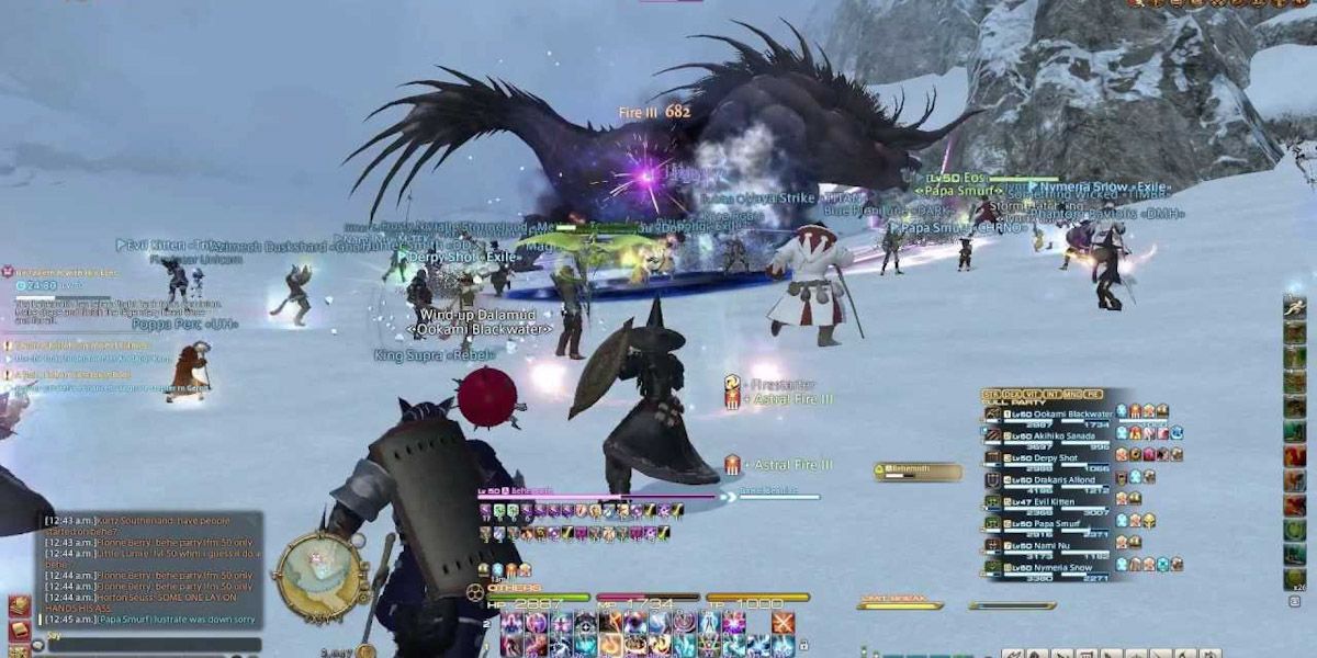 screenshot of a Final Fantasy XIV battle