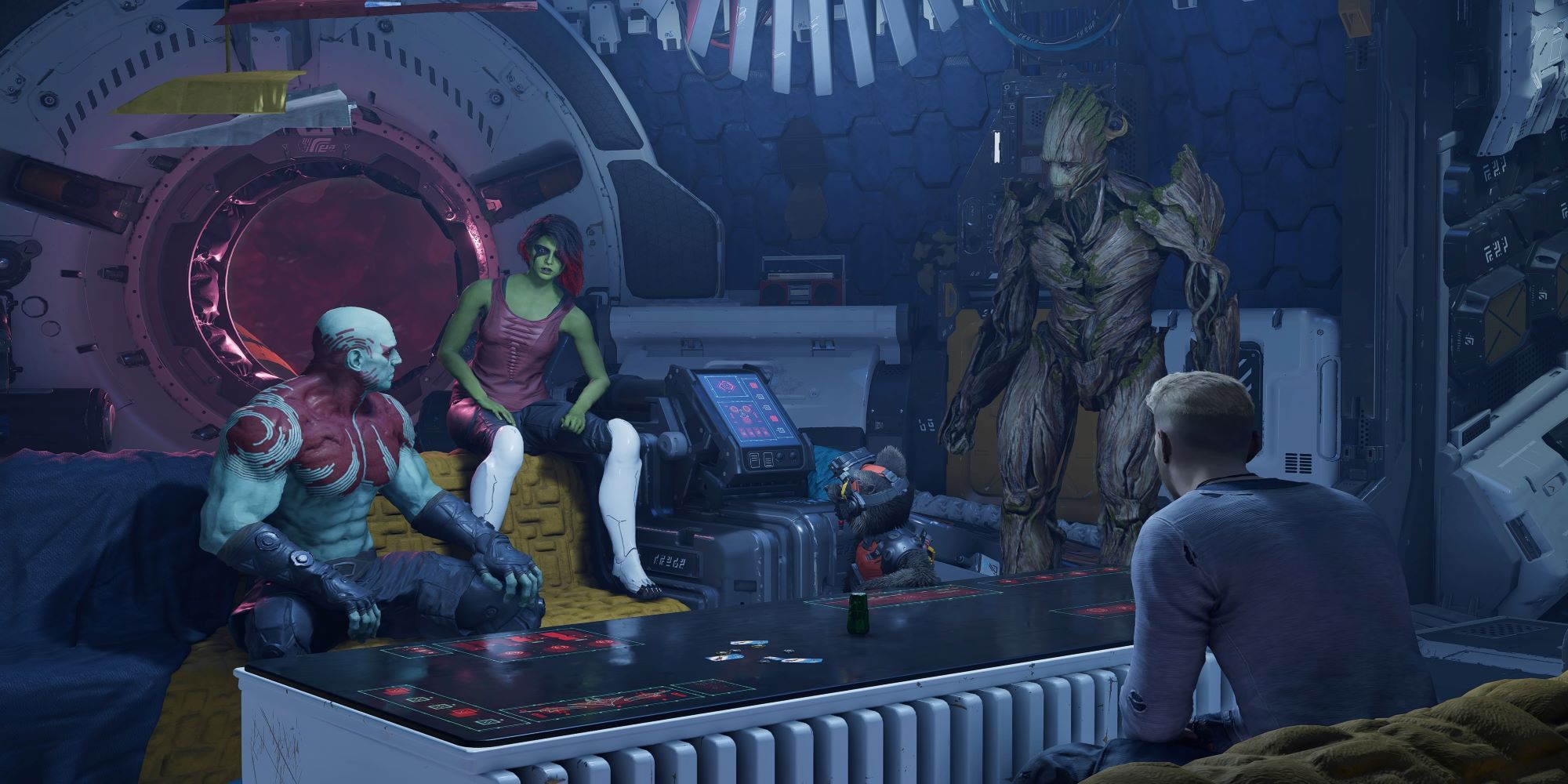 Guardians Of The Galaxy Hanging Out On The Milano.
