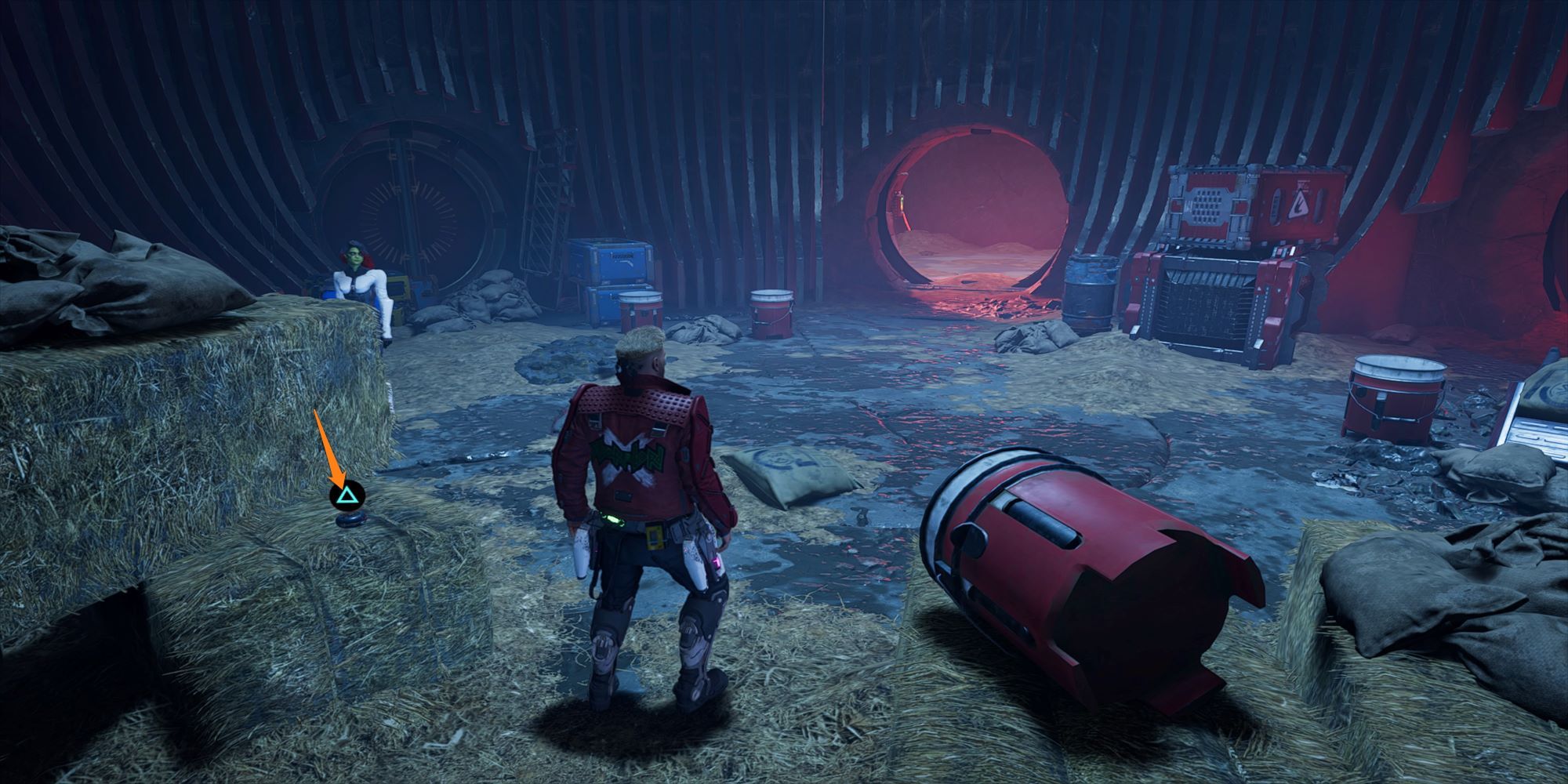 Guardians Of The Galaxy Star-Lord Standing By Hay Bale