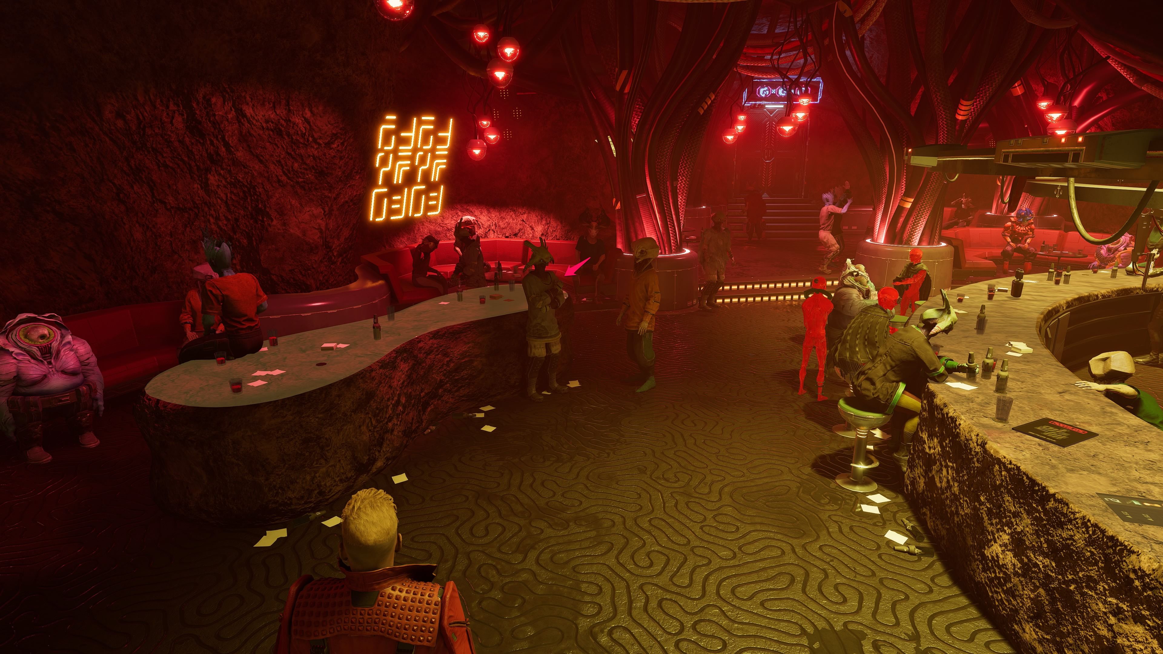Star-Lord In Knowhere Bar Looking At Long Table With Archive