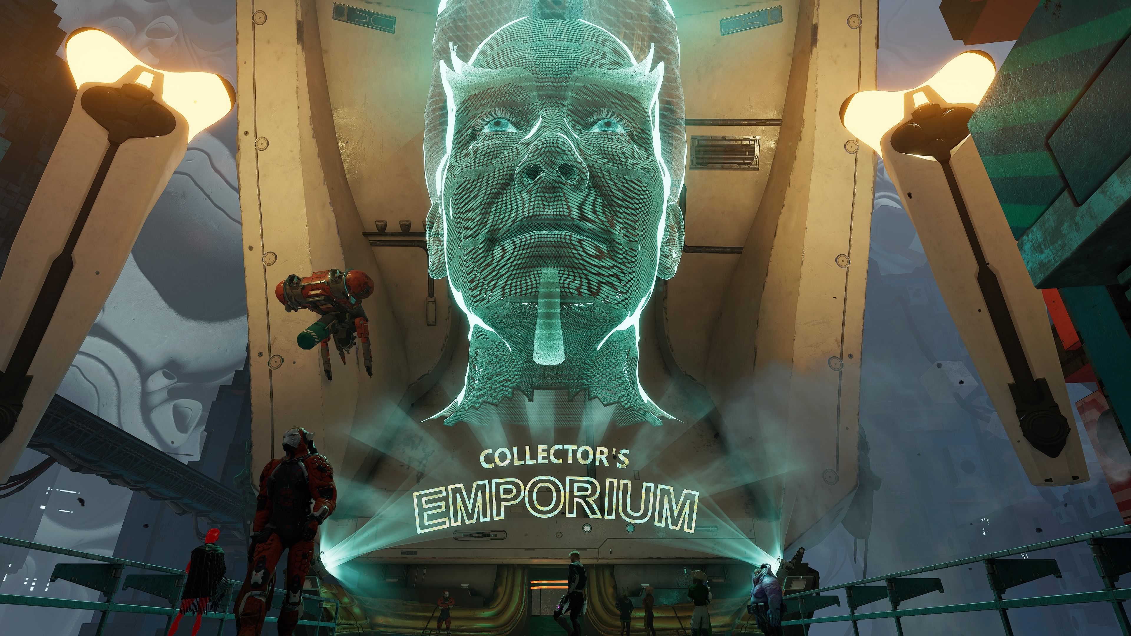 Collector's Emporium Giant Hologram Facade