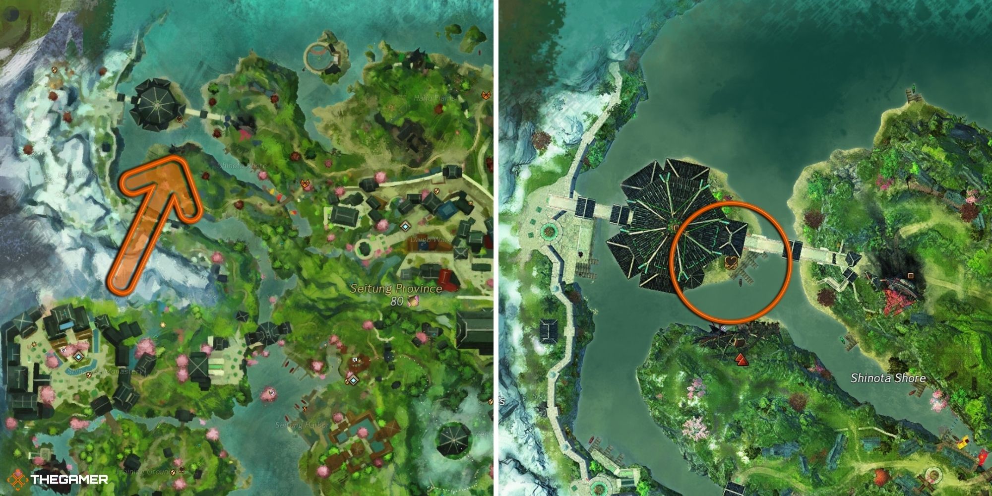 Guild wars 2 end of dragons -  location of Shinota Shore Heart Quest