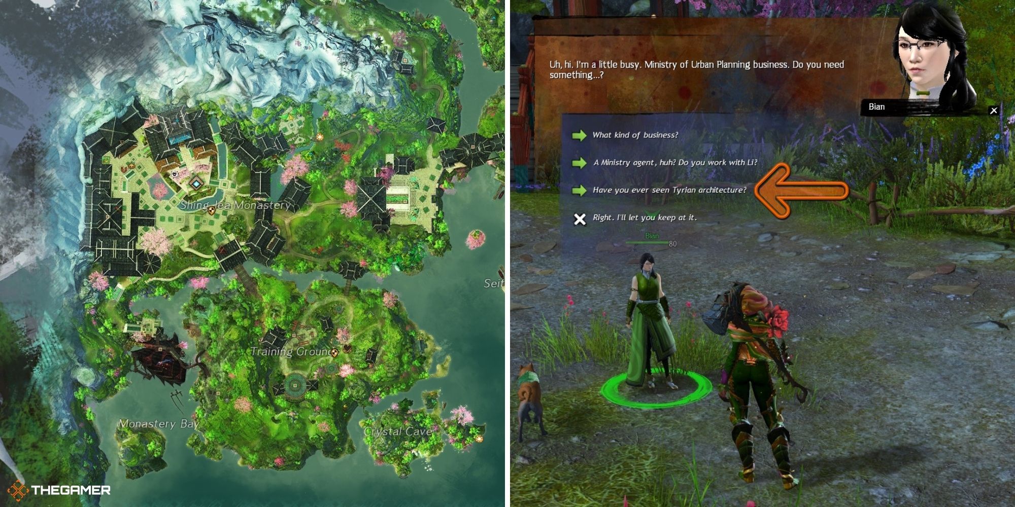 Guild wars 2 end of dragons - bian on right, seitung province on left