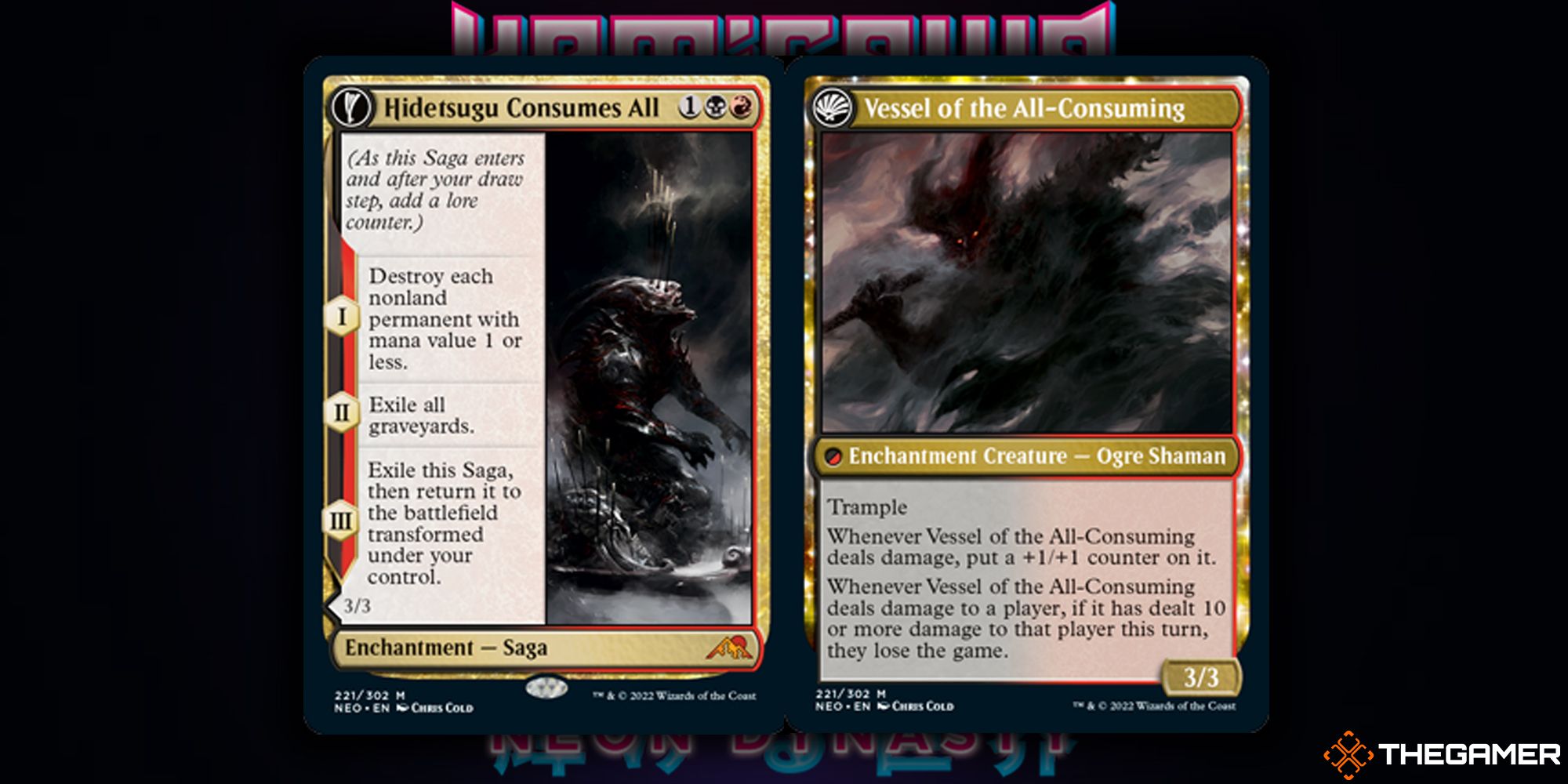 Hidetsugu Consumes All and Vessel Of The All-Consuming from Magic The Gathering