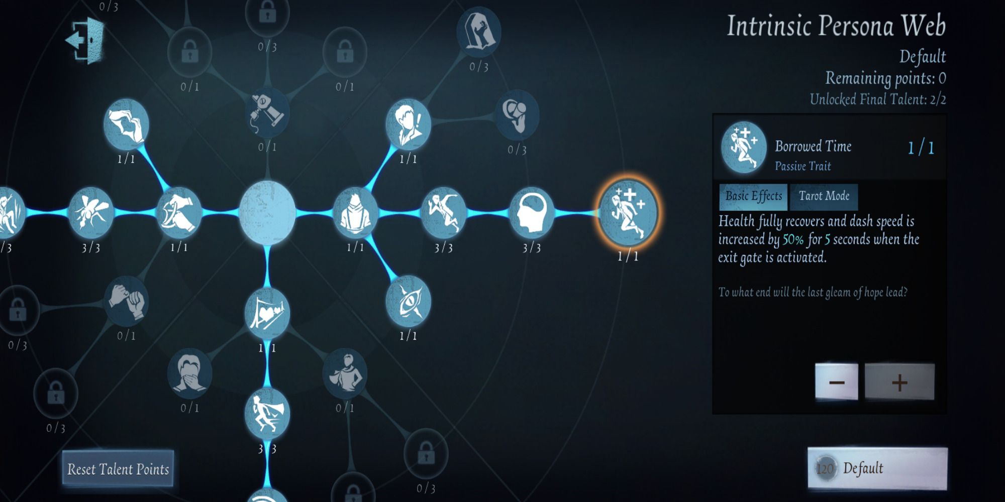 Identity V Intrinsic Persona Build Tide Turner Borrowed Time Skills Point Survivor