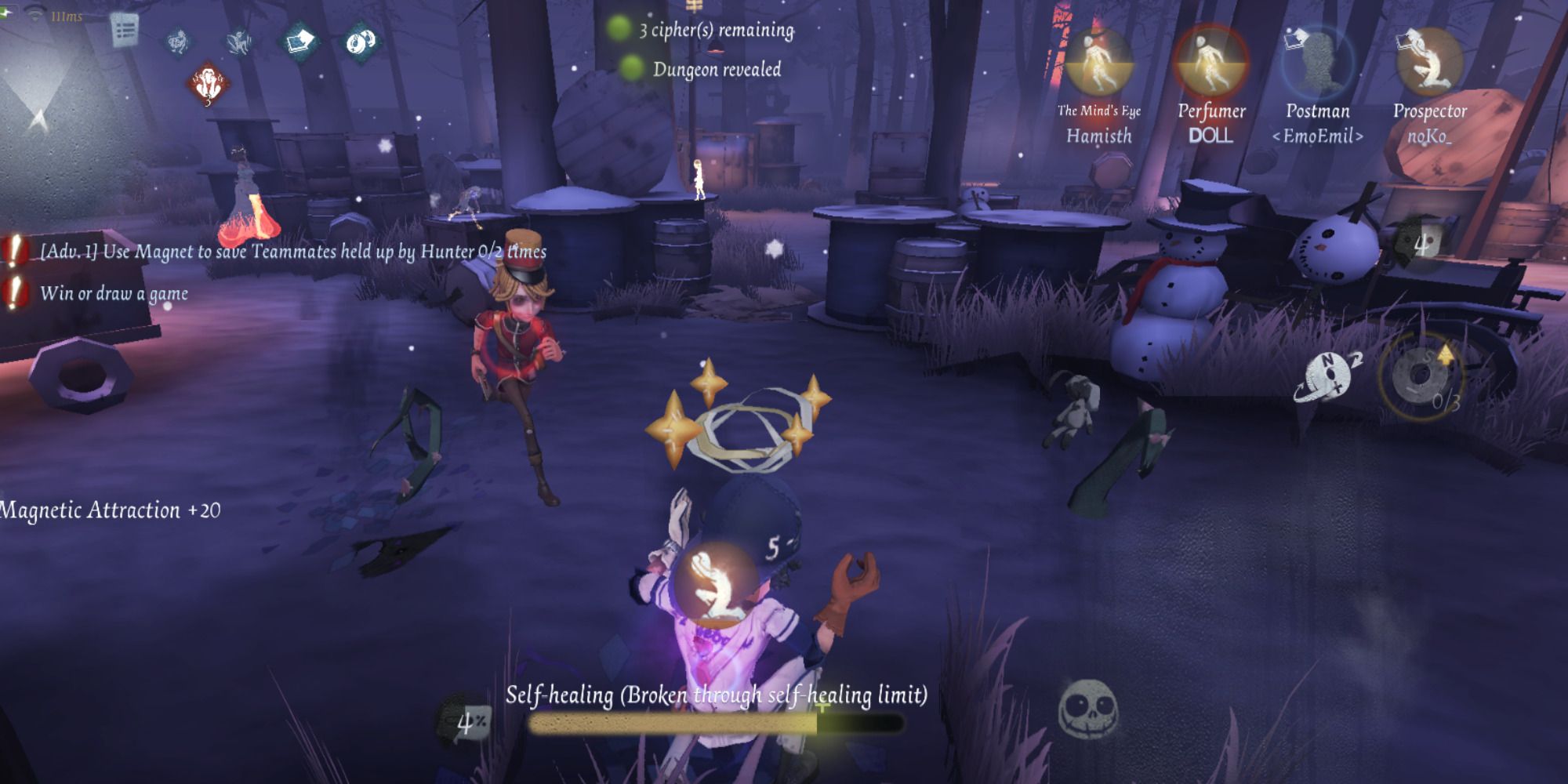Identity V Healing Rescuing Teammates Hunter Survivor Postman Norton The Bloody Queen Mary