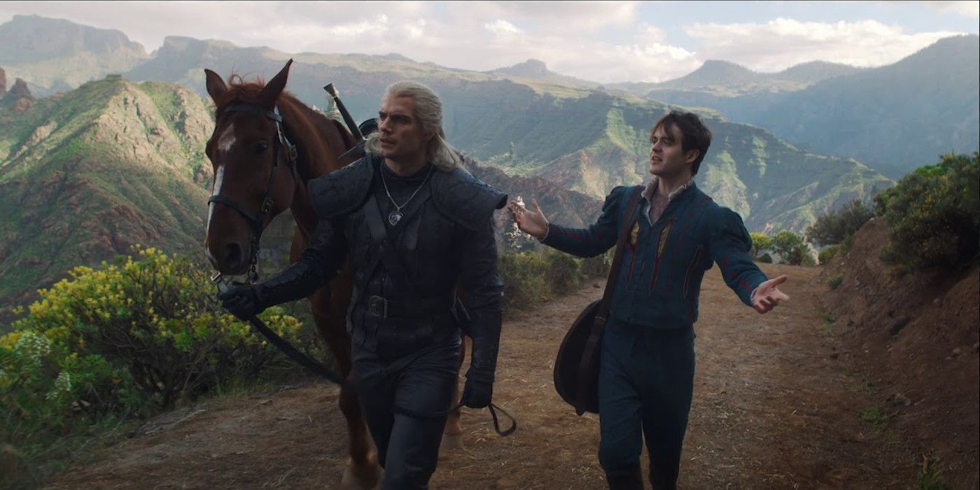 Jaskier Geralt season 1 leaving Posada The Witcher Roach