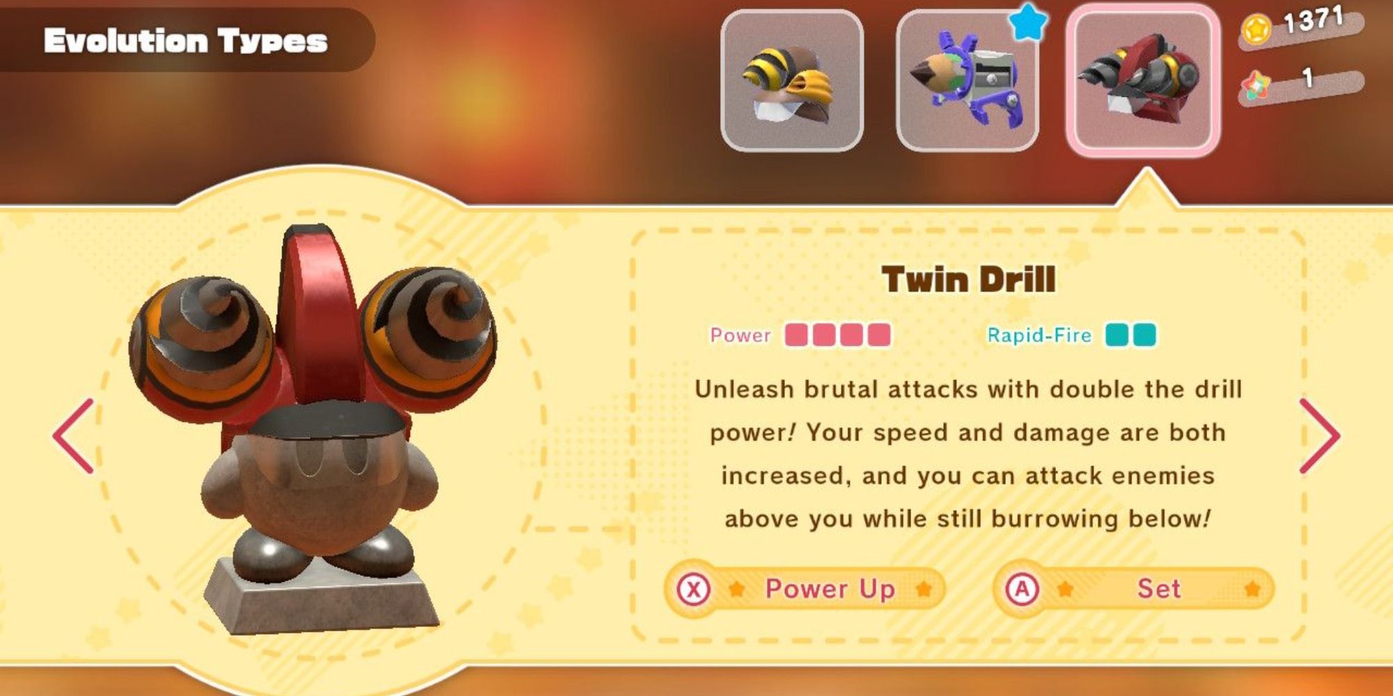 Twin Drill in Kirby and the Forgotten Land