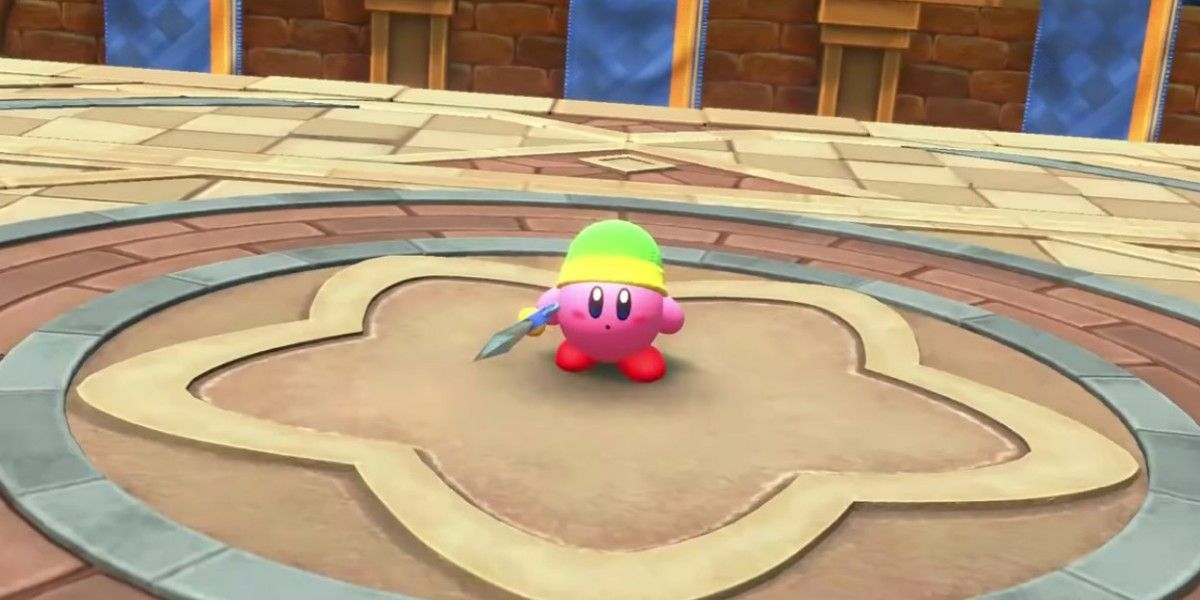 Kirby and the Forgotten Land sword copy ability screenshot
