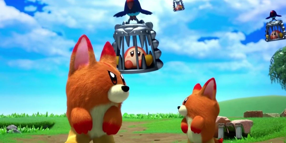 Kirby and the Forgotten Land waddle dee and awoofy screenshot