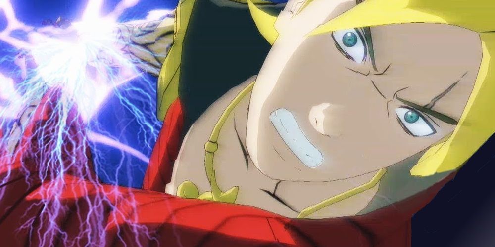 Tekken's Lars using a special move in Naruto Shippūden: Ultimate Ninja Storm
