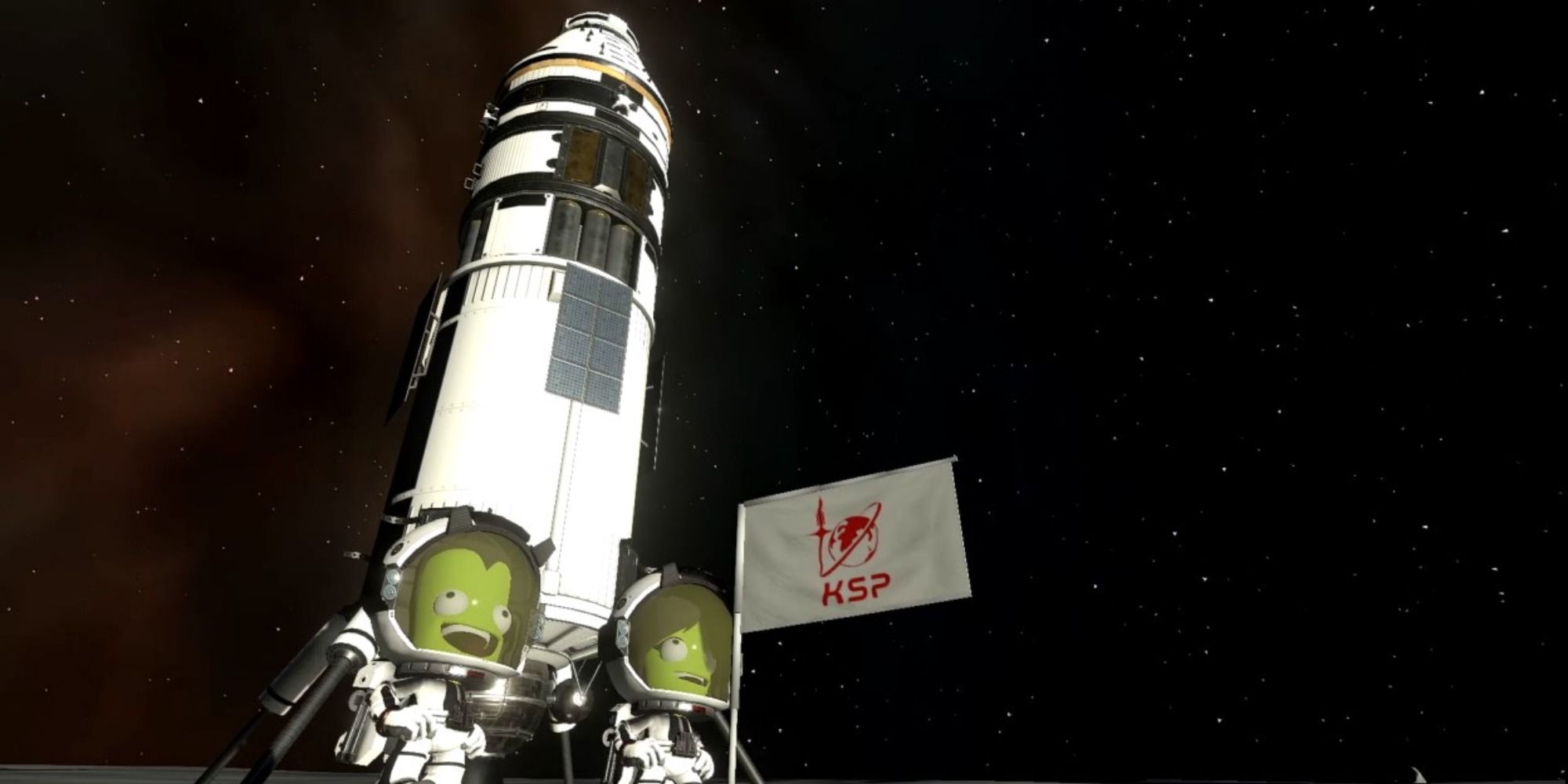 Mac Games Kerbal Space Program kerbals by a rocket
