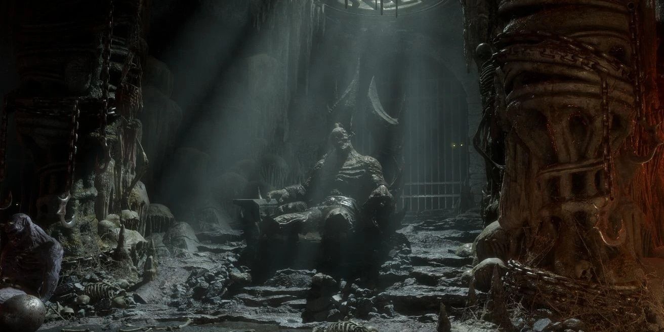 Goro's Body in Goro's Lair Mortal Kombat 11