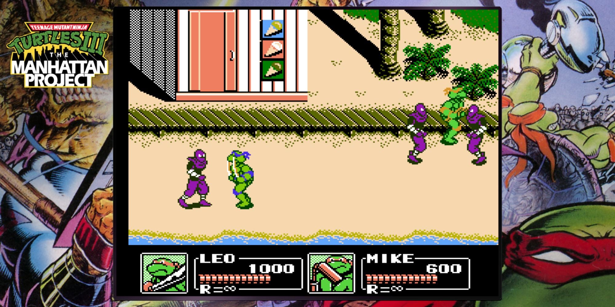 Mutant In Manhatten footage via the announcement trailer with turtles backdrop and gameplay centered