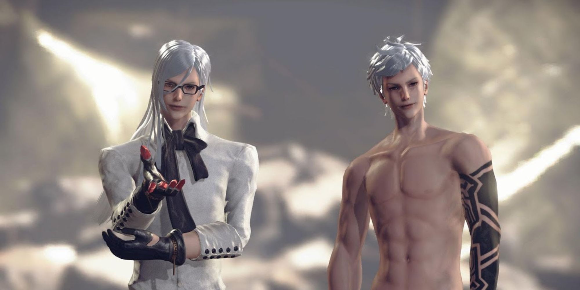 Nier Automata - Adam and Eve side by side