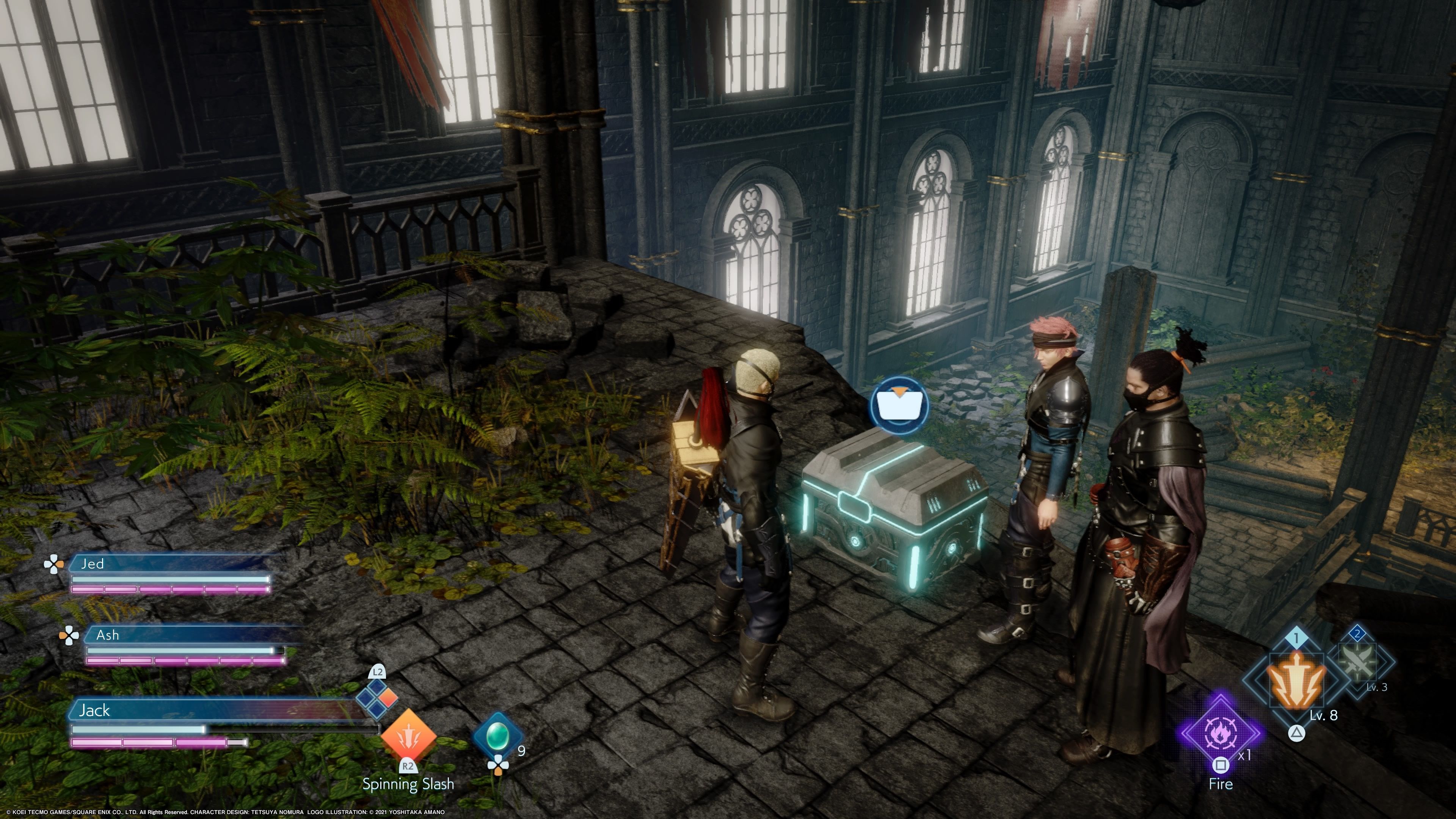STRANGER OF PARADISE FINAL FANTASY ORIGIN Jed, Jack, Ash find a treasure chest
