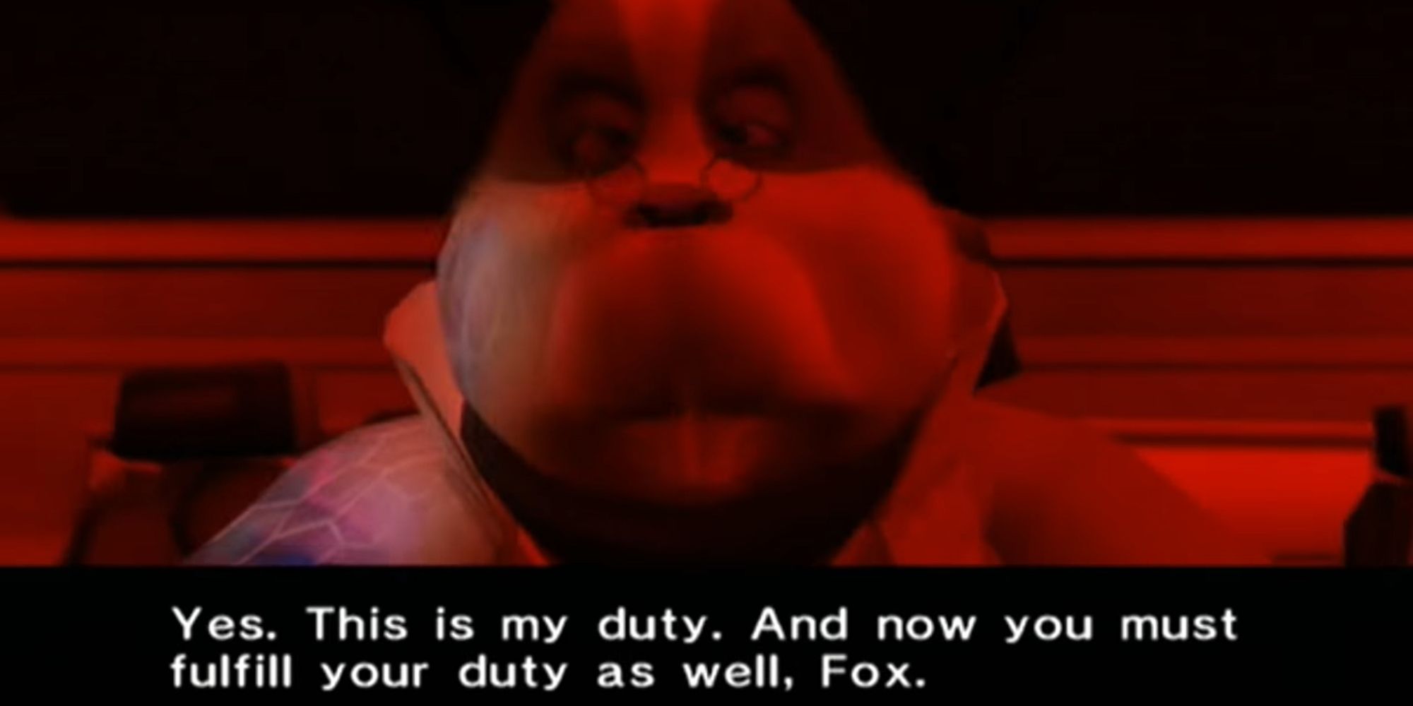 Star Fox Screenshot Of Peppy Hare Sacrifice