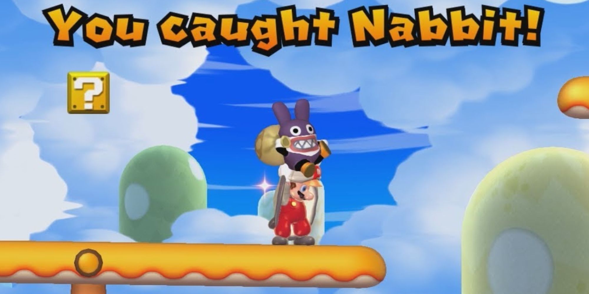 Super Mario Bros u Screenshot Of The You Caught Nabbit Screen