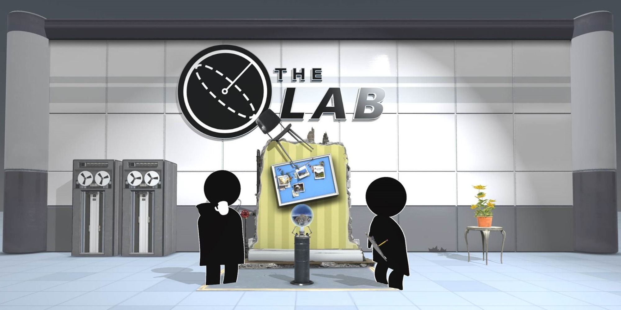 The Lab title screen with silhouette characters 