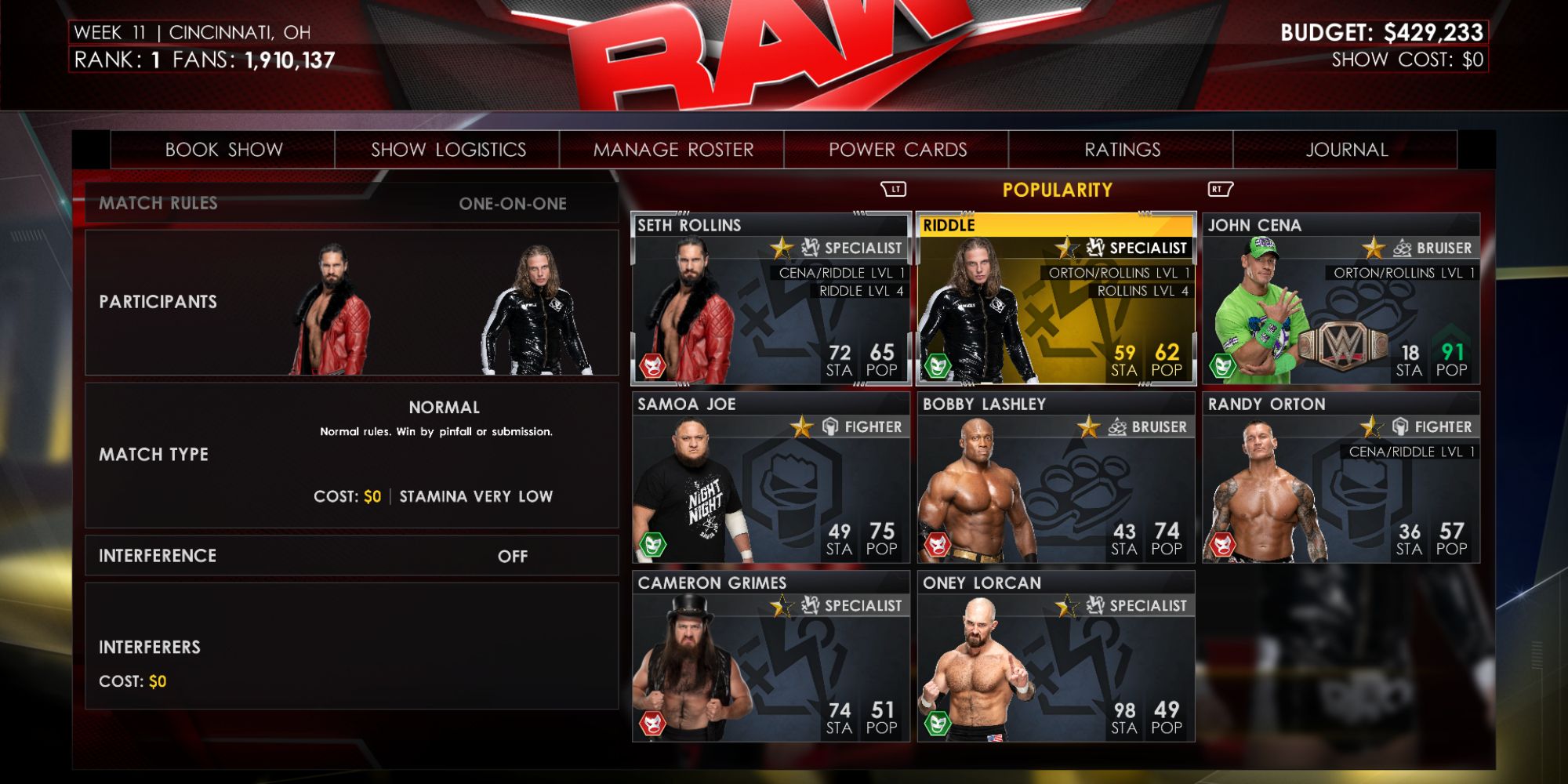 WWE 2K22 Screenshot Of Seth Rollins and Riddle Rivals
