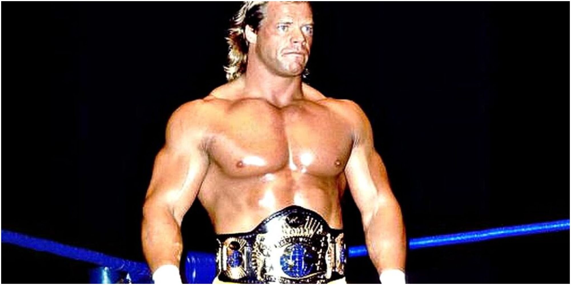 WWE Lex Luger with the WCW title