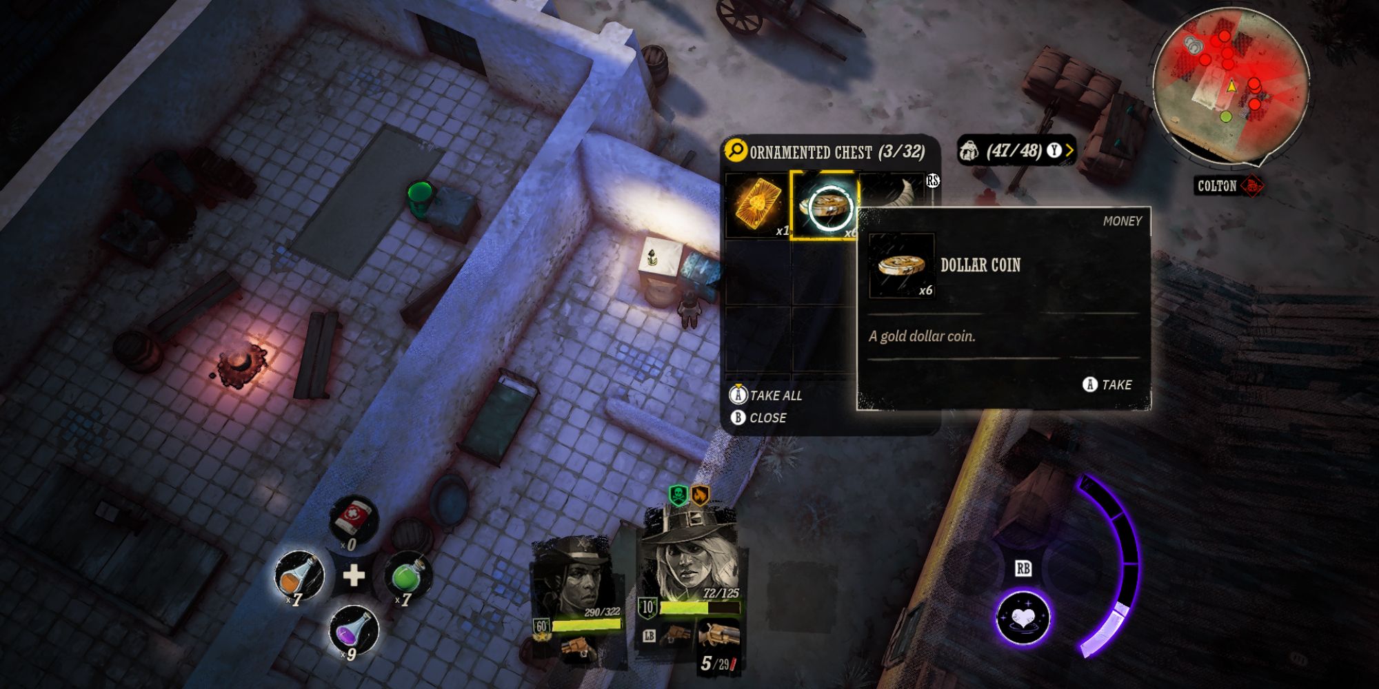 Weird West Screenshot Of Container With Coins