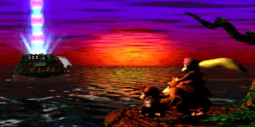 Crocodile Isle exploding in Donkey Kong Country 2