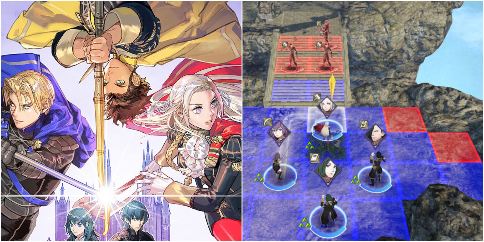 fire emblem three houses cover art & gameplay