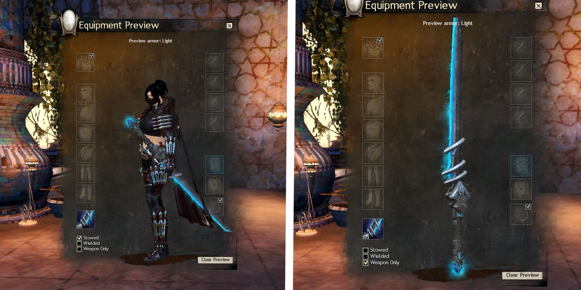 player wielding abyss stalker sword