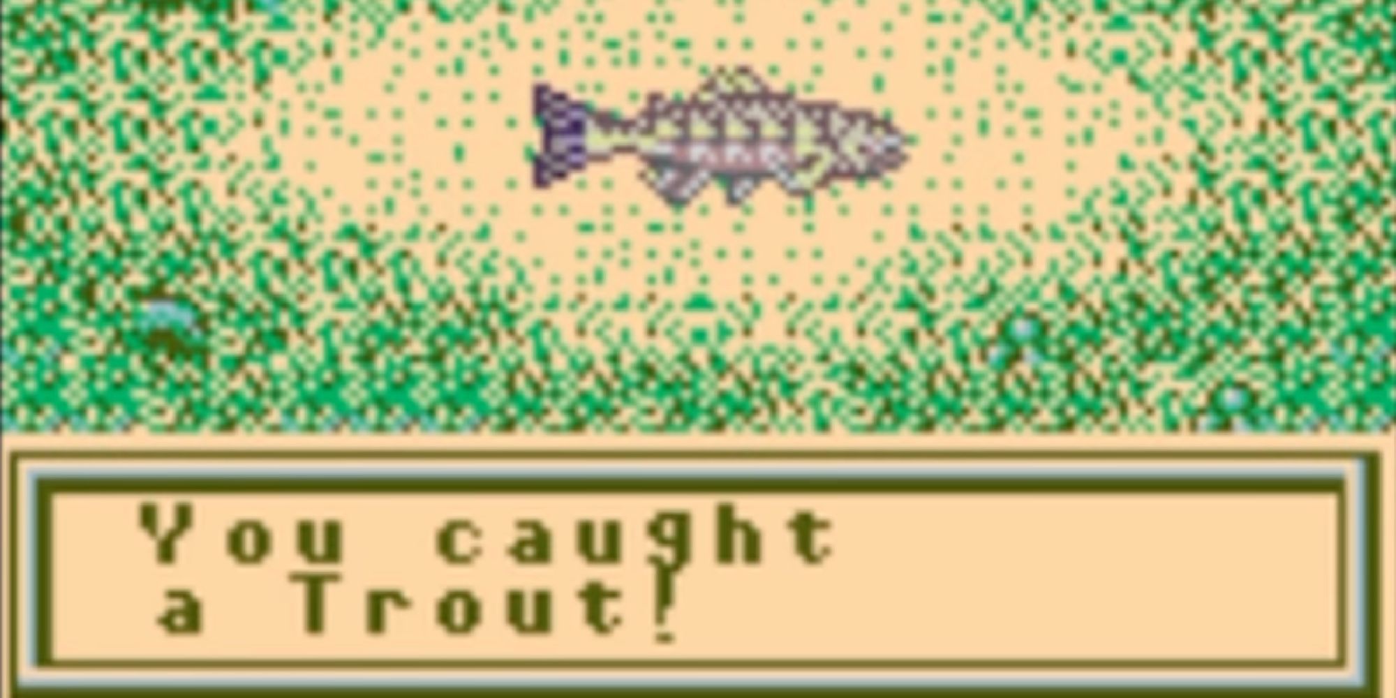 The main character views a trout they caught in Legend Of The River King
