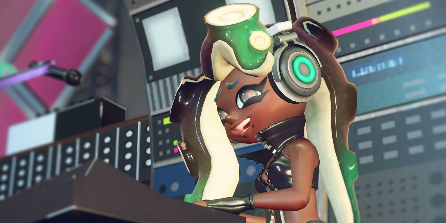 Marina at the turntable in Splatoon 2