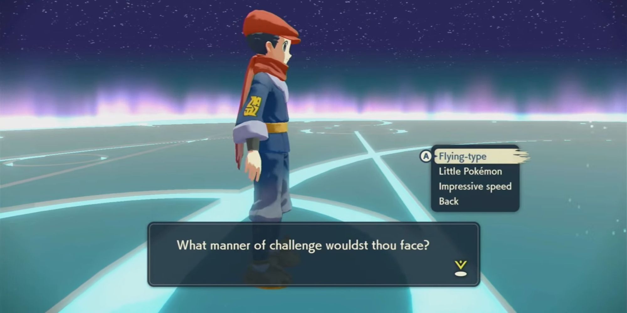 player choosing which type of battle they want