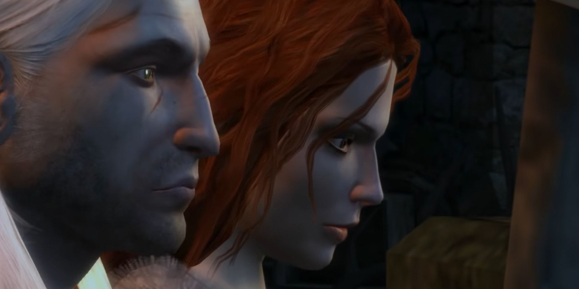 The Witcher Geralt and Triss cutscene.