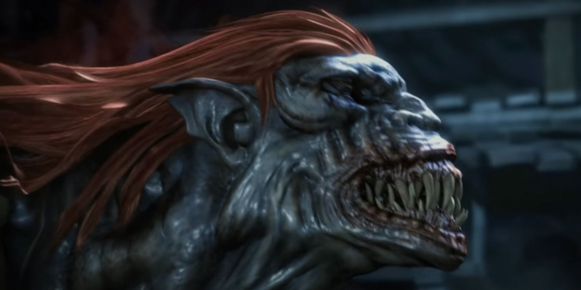 The Witcher Geralt fighting the Striga.