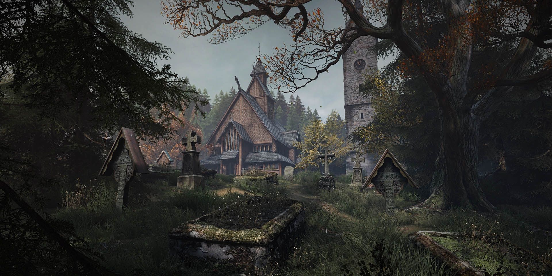 A screenshot showing gameplay in The Vanishing of Ethan Carter