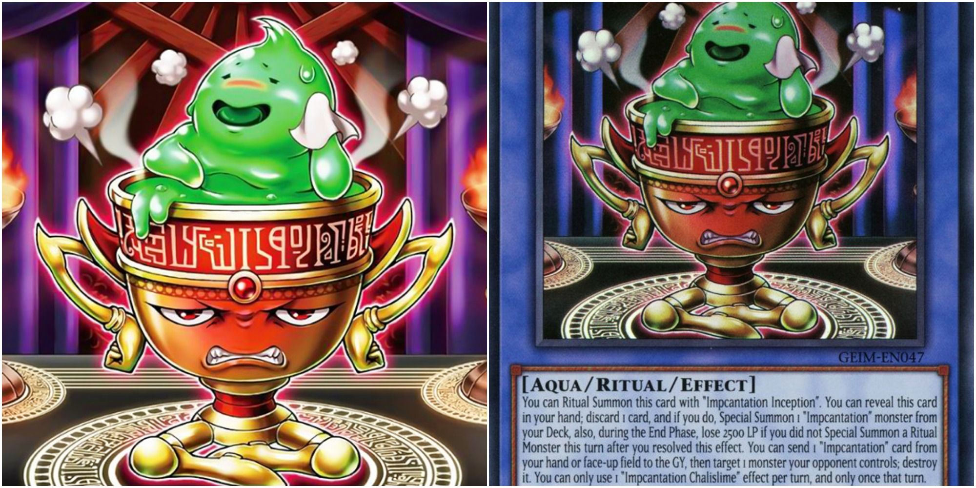 yugioh Impcantation Chalislime card art and text